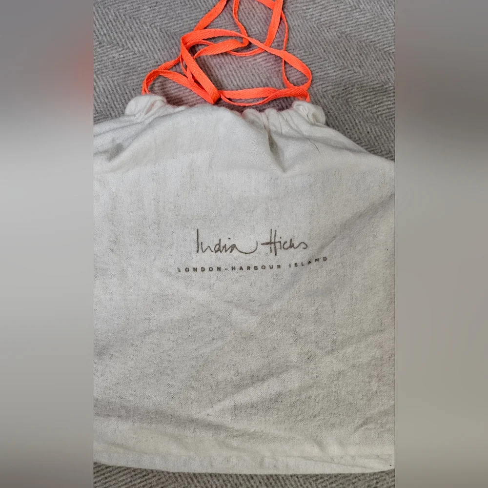 India Hicks Black Textured Leather Portfolio - Picture 8 of 13